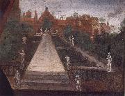 Inigo Jones The East Garden of Arndel House with the antique scuplture and a gateway oil painting picture wholesale